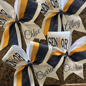 Custom Senior Cheer Bow/Softball Bow/Dance Bow