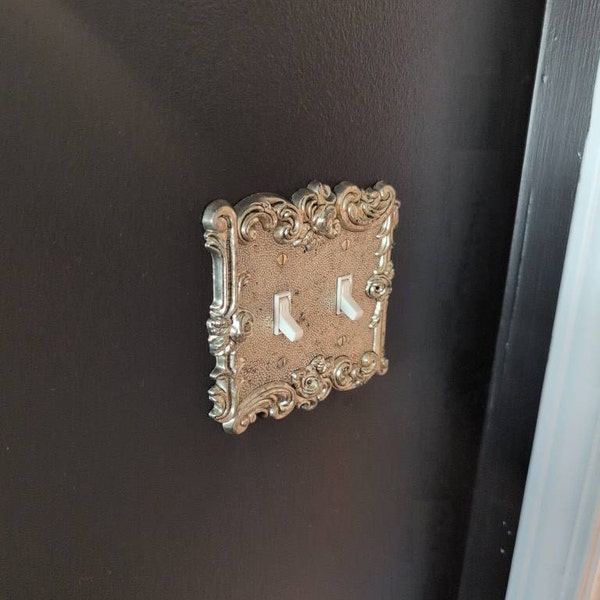 Gold Filigree Double Toggle Switch Plate, Regency Switch Plate - Etsy