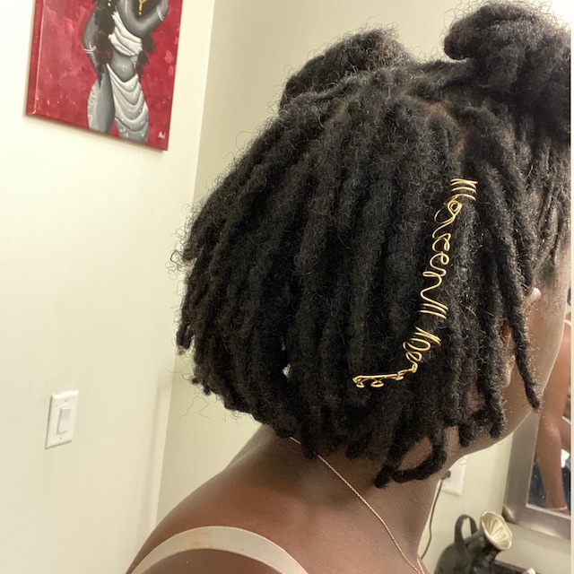 Handmade Gold Loc Jewelry Yas Queen hair Accessory for Locs, Braids, and  Twists 
