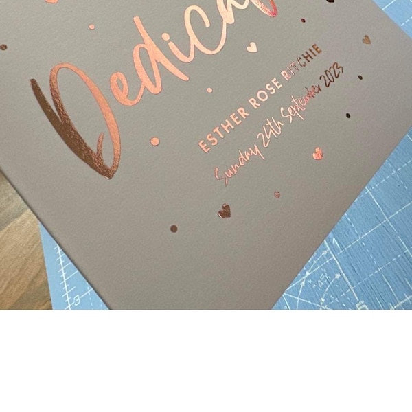 Personalised Dedication Card, Baby Dedication, Bible Verse Dedication ...