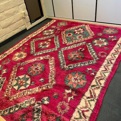Lemsal Moroccan Rug Runner Boujaad Crafted 2 Ft 8 In X 12 Ft 7 In Handwoven Authentic Heritage For Living Rooms