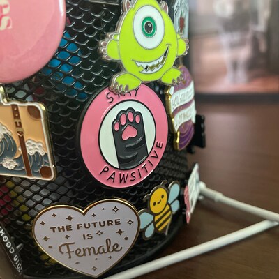The Future is Female White and Gold Pin Feminist Feminism Hard Enamel ...