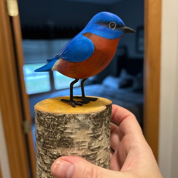 Blue Bird Wooden Miniature main image 1