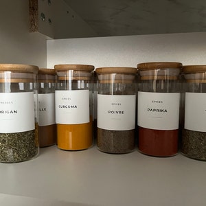 216 Étiquettes De Pots D'épices Blancs Imperméables Et - Temu Belgium
