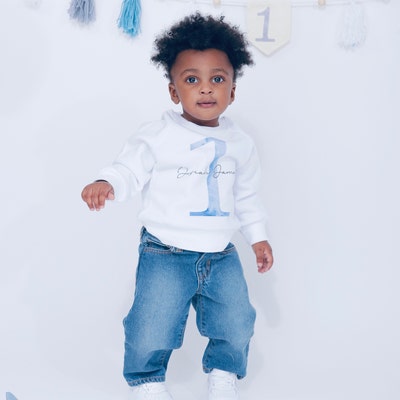 Boys Blue Thermal Knit Lil Bro Romper by Three Sisters main image 0