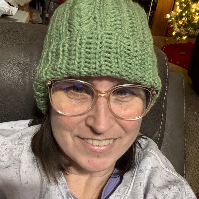 A customer's finished Autumn Wheat Hat Beanie Crochet Pattern