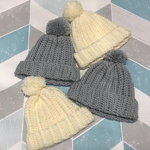 Easy Breezy Ribbed Beanie Crochet Pattern - PDF Digital Download ...