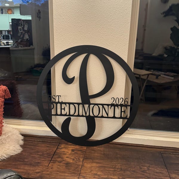 Personalized Metal Family Name Sign: Monogram Wall Decor - Etsy