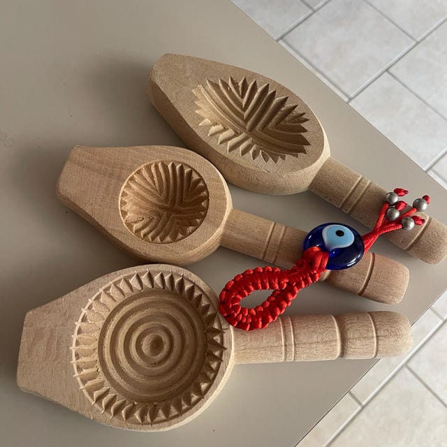 Stampo In Legno Per Biscotti Maamoul E Mooncake - Design Fiore, Fatto A Mano - Foto 8