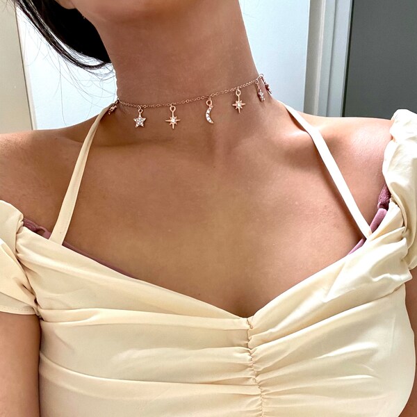 Celestial Skies Charm Choker