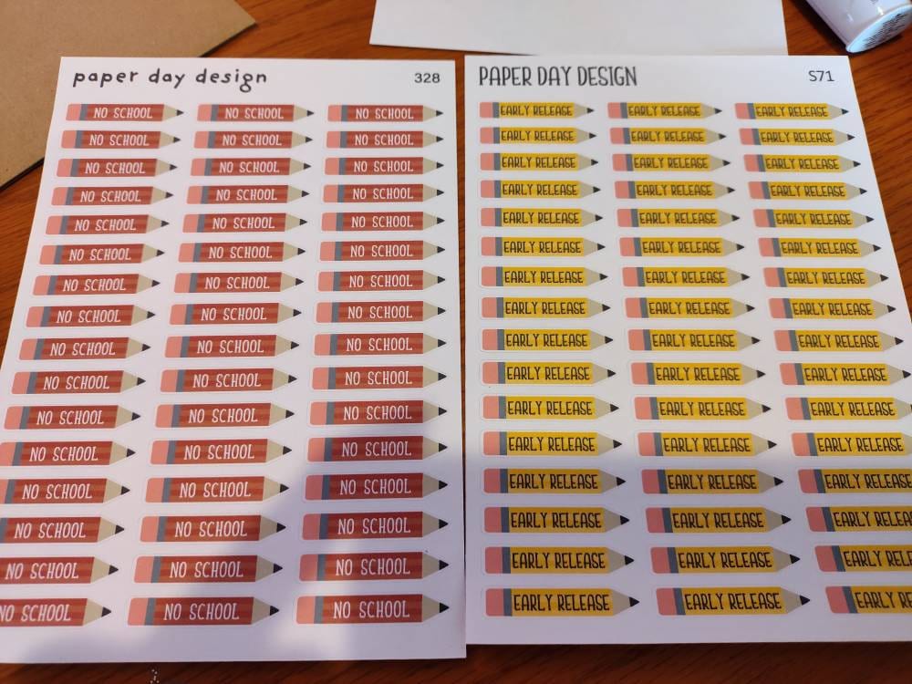 BENUTZERDEFINIERTER Bleistift-Aufkleber für Planer oder Kalender [328]