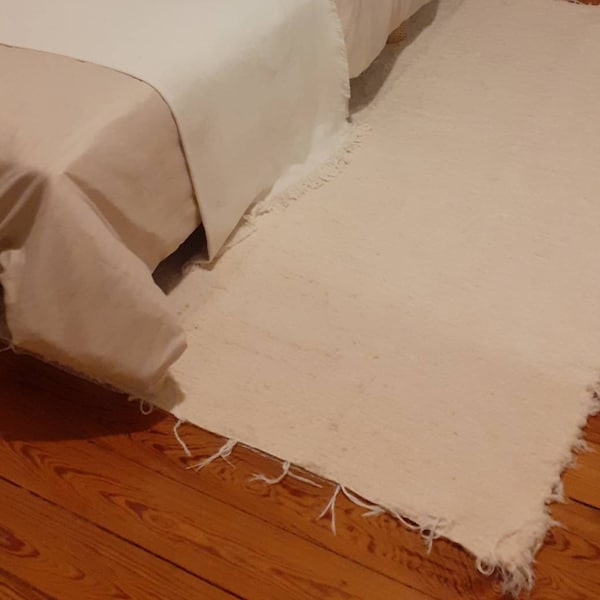 Large Cream Rug, Bedroom Rug, Cotton Rug, Living Room Rug, Bohemian ...