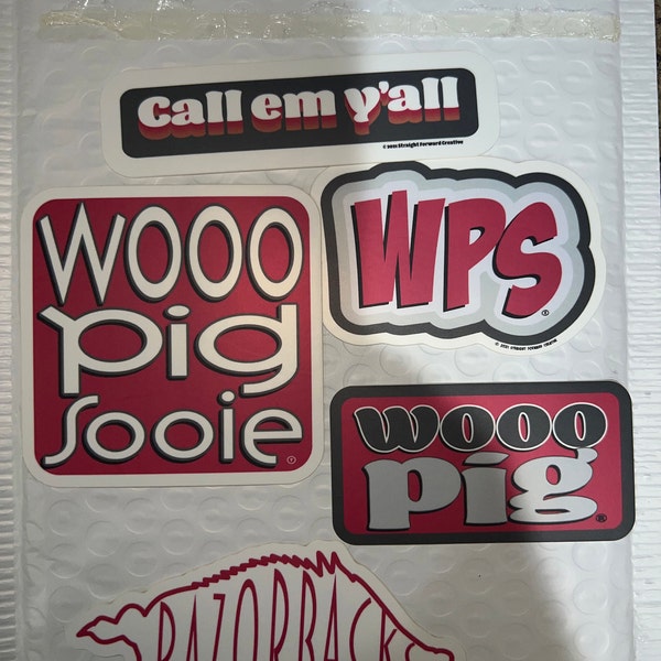 Wps Go Razorbacks Arkansas Razorbacks Vinyl Stickers | Sticker Sets & Individual ...