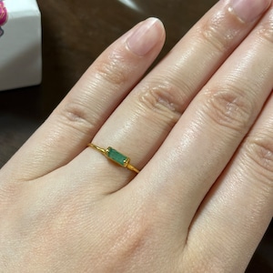 Customer photo from Akane, Panjshir Raw Emerald Baguette Ring
