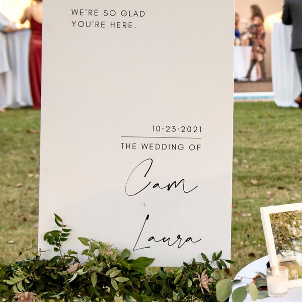 Vertical Welcome Sign - 24x36 and 18x24 We're so Glad You're Here ...
