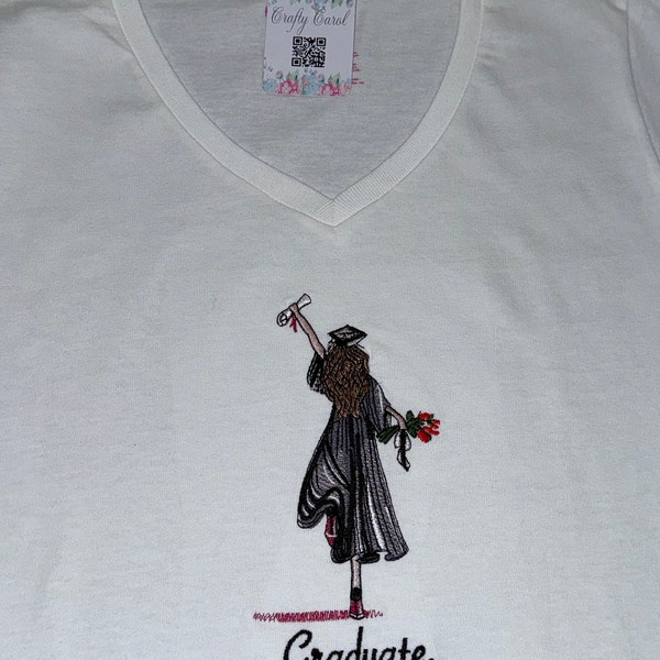 Graduate Girl Embroidery Pattern Girl Machine Embroidery Design ...