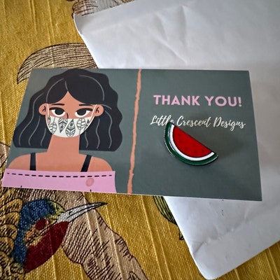 Free Palestine Watermelon Map Enamel Pin