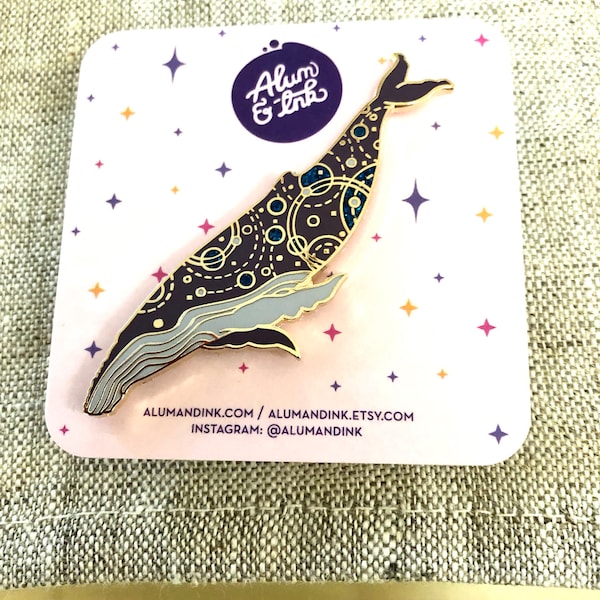 Orbital Humpback Space Whale Enamel Pin - Etsy