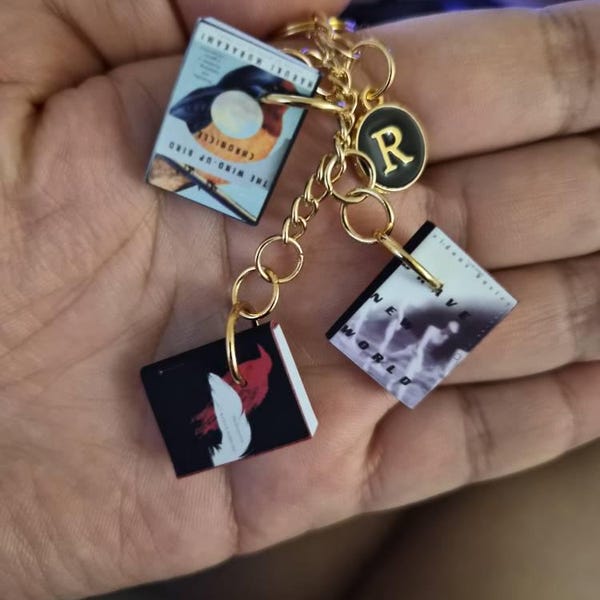 Mini Book Keychain | Unique Customizable Handmade Charm for Book Lovers ...