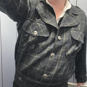 Ike Jacket 1940s Reproduction in 100% Shetland Wool Grey