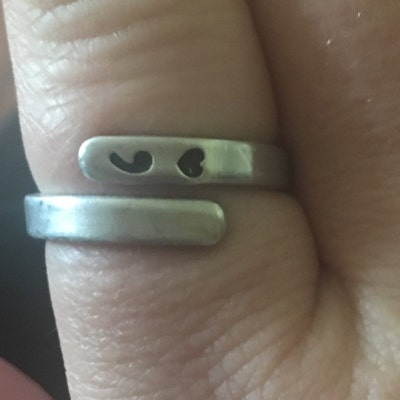 Heart Colon Ring Rings Semicolon Colon Jewelry Heart Semicolon ...