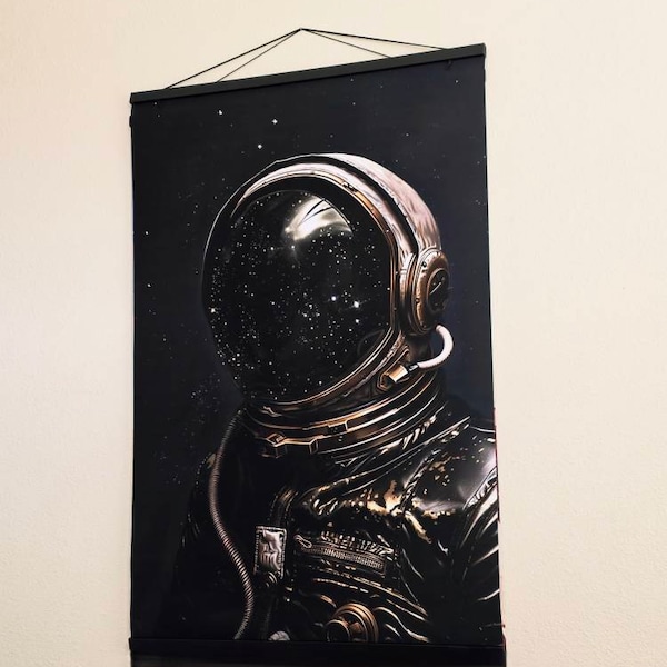 Retro Space Astronaut Poster 50s 'space Gal' Vintage Scifi Collage Art ...