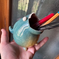 Ceramic Handmade Pencil Holder - Etsy UK