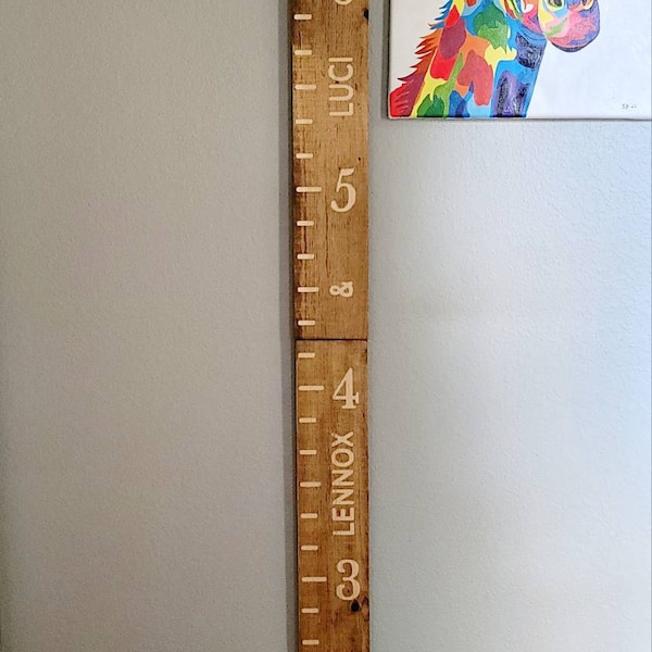 Growth Chart Engraved Wall Ruler - Measure 5 or 6 FT Tall - Etsy Canada