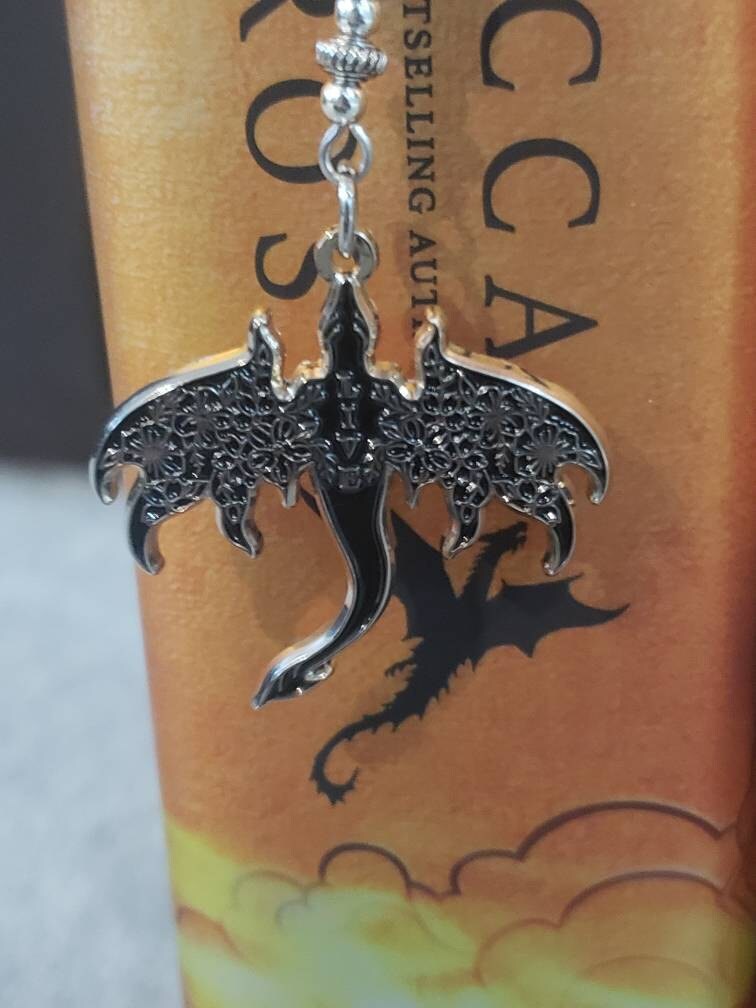TOG Abraxos LIVE throne of glass bookmark and key ring GREY  - Emotional Damage Collection -  officially licensed by Sarah J Maas