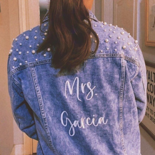 Embroidered Bride Denim Jacket, Bride Jean Jacket, Future Mrs Jacket ...