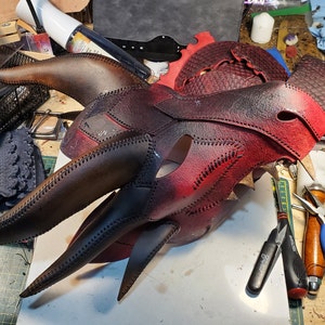PDF Pattern Leather Dragon Mask - Etsy