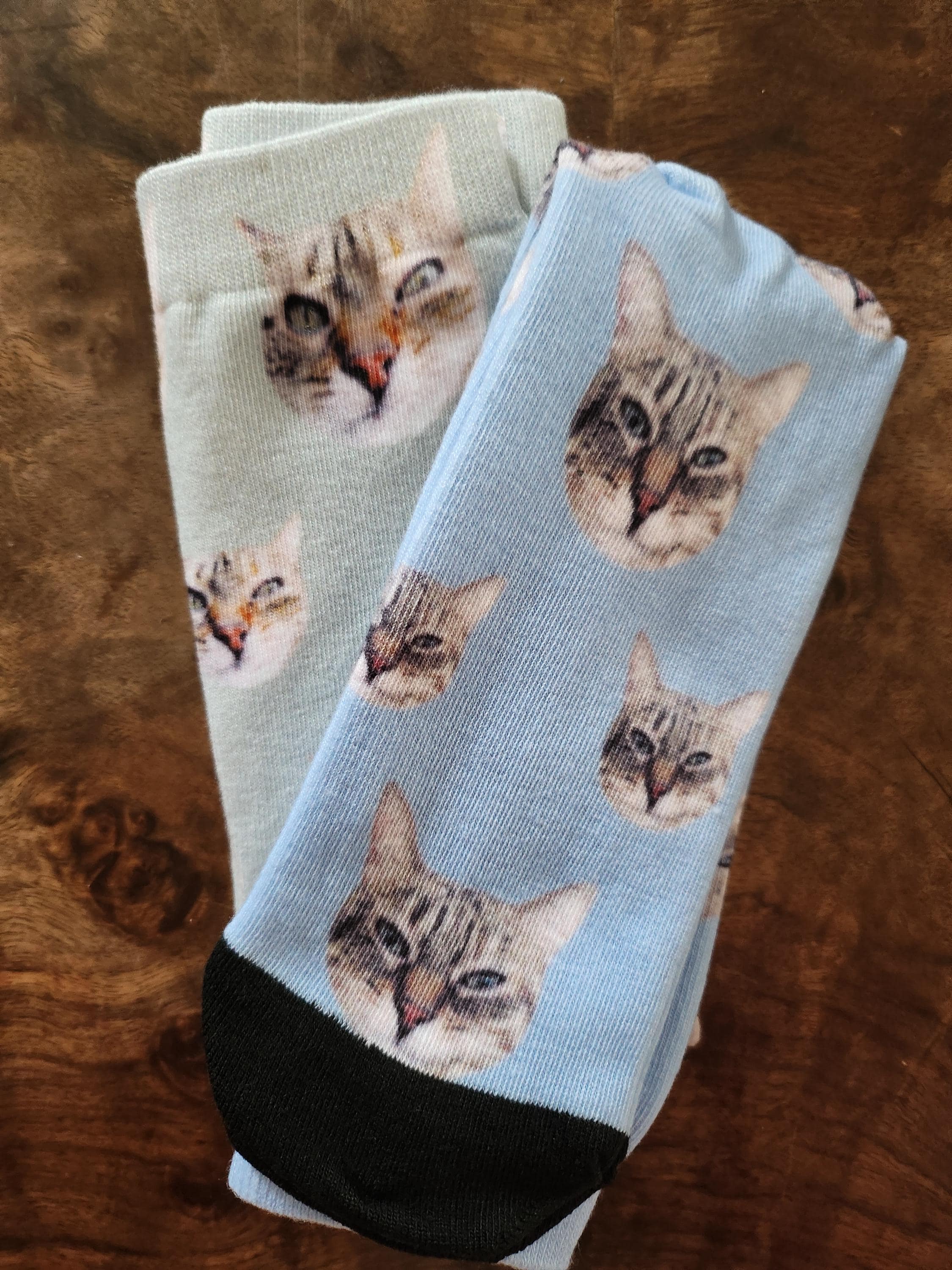 Custom Cat Face Socks, Personalized Socks with Cat Photo, Custom Cat Photo Socks, Bridesmaid Groomsmen Socks, Funny Socks for Mom Dad