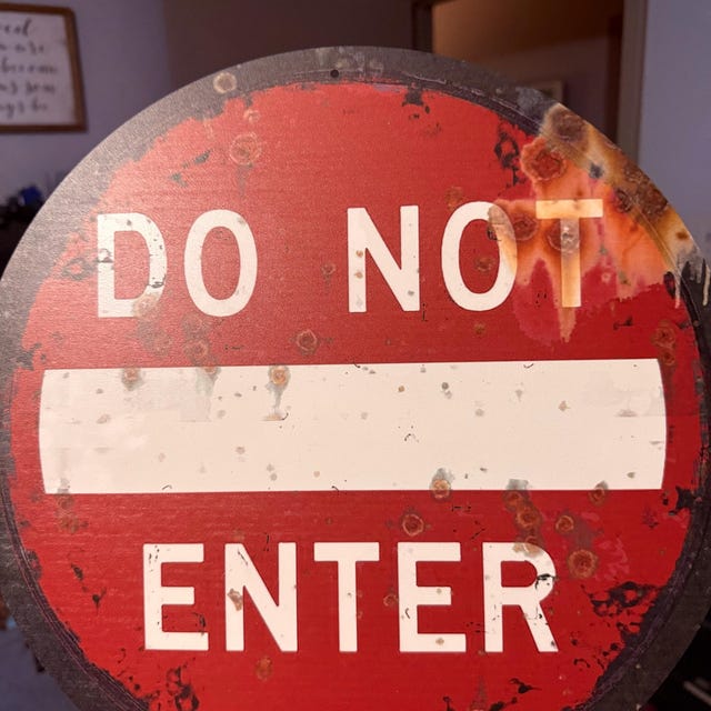 Vintage, Do Not Enter Road Sign! Free Personalization. - Etsy