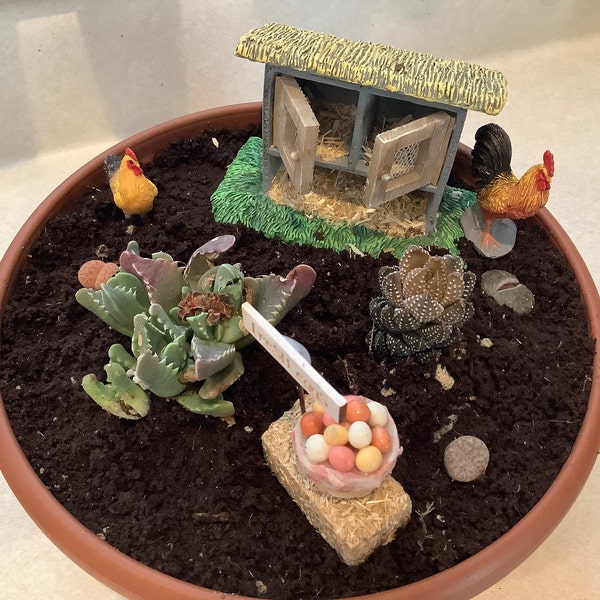 Micro Mini Chicken Miniature Chickens, Micro Mini Chicks, Rooster, Hens, Fairy Garden Farm ...