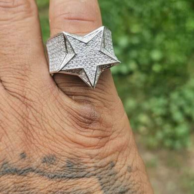 Men's or Women's Solid 925 Sterling Silver Iced Out Hip Hop