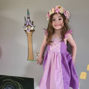 Everyday Princess Rapunzel Purple Dress inspired by Tangled 2T-8 Girls Rapunzel Twirl Dress 10-12girls sizes 12/18m Kleding Meisjeskleding Jurken 