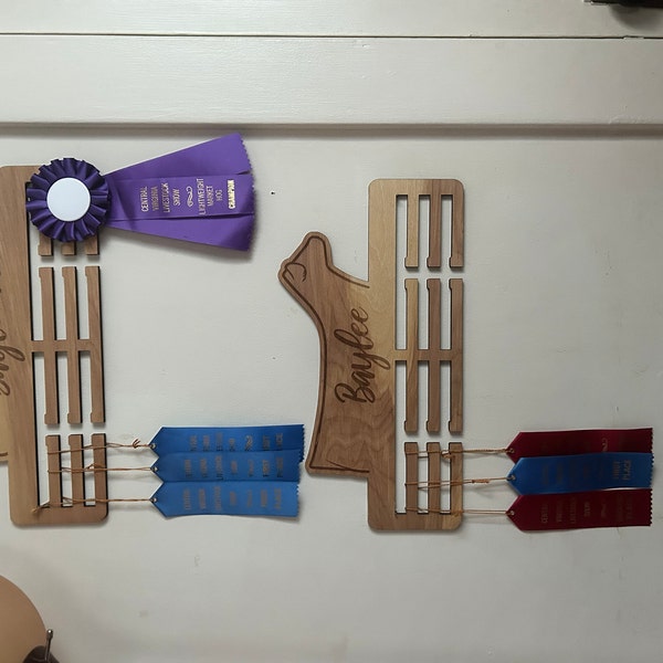 Bull Ribbon Display Custom Engraved Livestock Show Ribbon Holder: Farm Award Display - Etsy