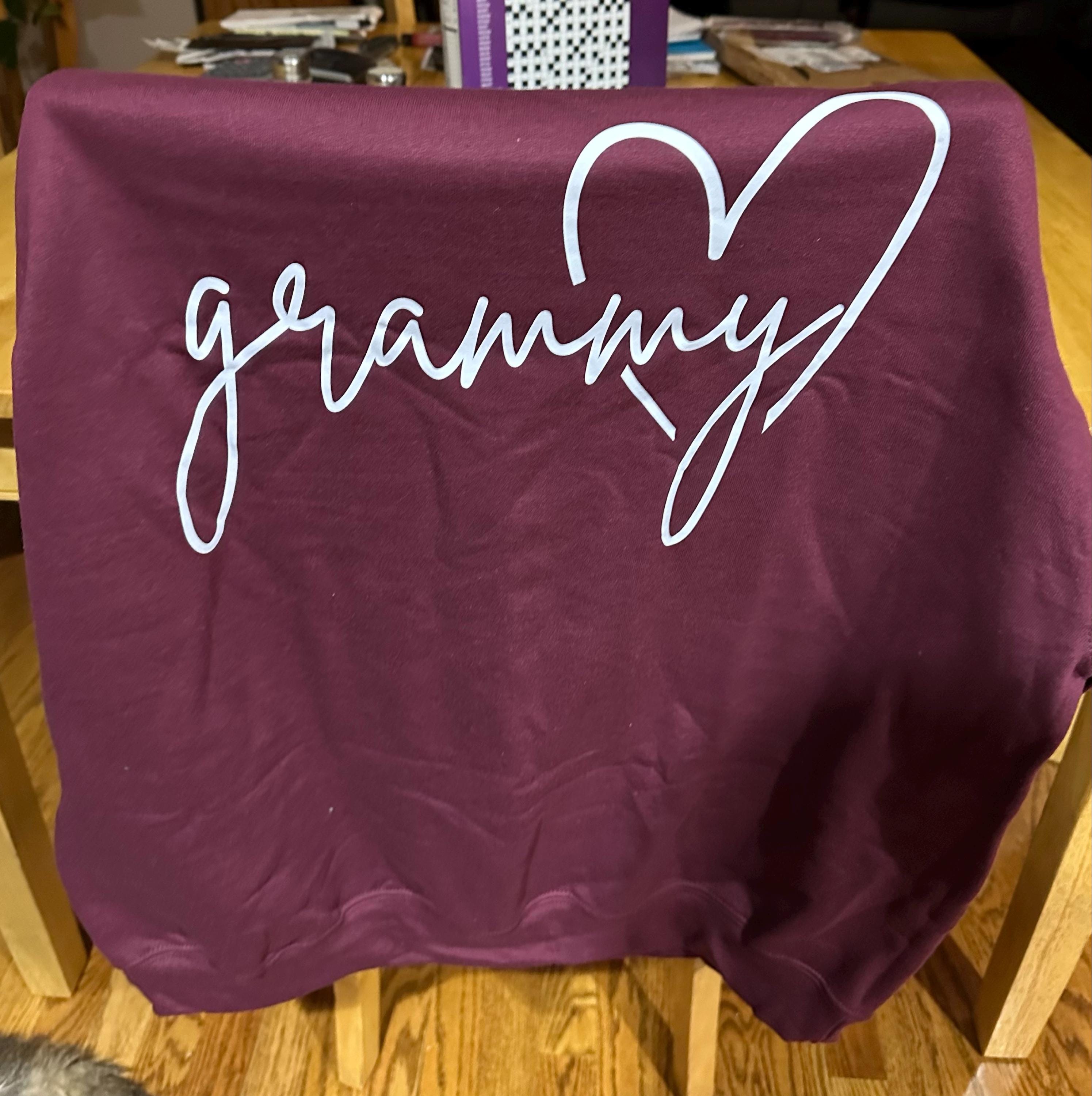 Personalized Grammy Sweatshirt, Custom Grandma Hoodie, Cute Granny Outfit With Grandkids Names On Sleeve, Grandma Clothing, Birthday Gifts