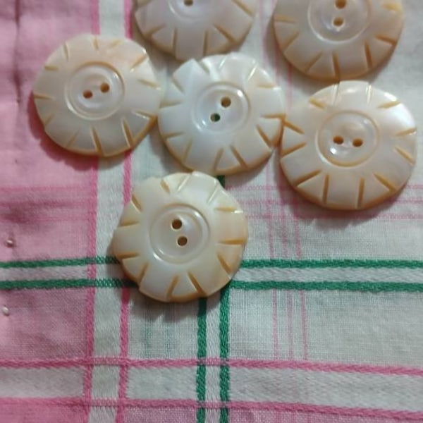 Scarce Green Snail Vintage Buttons, Nice Quality Natural Mother of ...