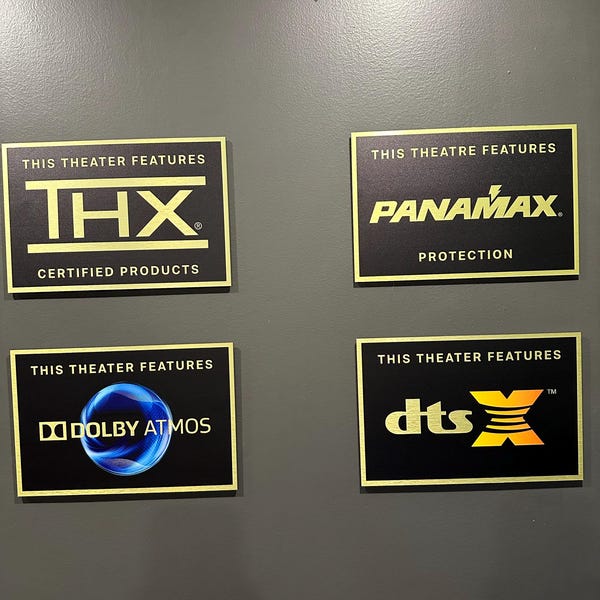 Dolby Atmos Home Movie Theater Sign
