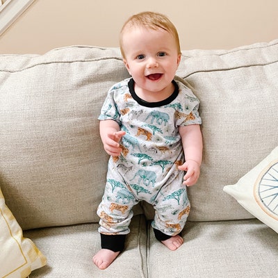 Lil' Rascal Romper PDF Pattern: Knit Baby Romper Pattern - Etsy