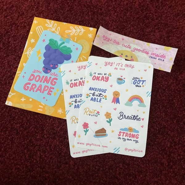 Self Care Stickers - Mental Health Stickers - Cute Sticker Sheet ...