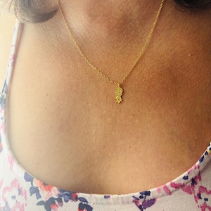 Customer photo, Upside Down Pineapple Necklace