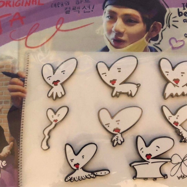 BT21 TATA エナメルピンセット：テヒョン BTS V オリジナルアート