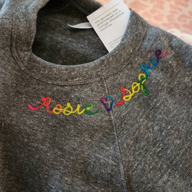 Kids Custom Embroidered Sweatshirt Chain Stitch Embroidery -  Israel
