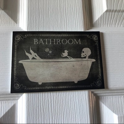 Gothic Bathroom Signbathroom Decor Ideasgothic Decorgothic - Etsy