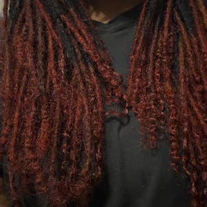 100 Locs Curly Ends Human Hair Dreadlock Extensions – Anwi Textured Permanent Locs, 0.3/0.4/0.6/0.8cm, Soft Natural Handmade