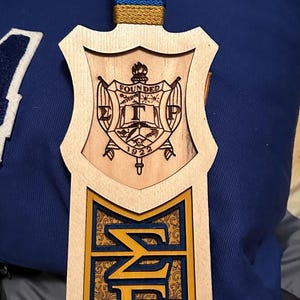 Omega Psi Phi 14-inch laser engraved layered paddle #2, Omega Psi Phi Fraternity paddles, Omega Psi Phi crossing gifts