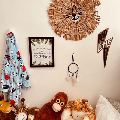 Rad Little Dude Pennant Flag – 15x11 Inch Linen Hanging Banner For Boys Room, Checkerboard Nursery Decor, Cool Retro Gift