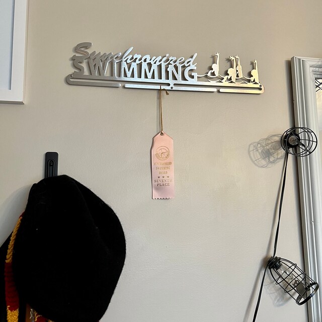Porte-Médaille Natation Synchronisée CREATCABIN - Support Mural Inoxydable Pour Plus De 60 Médailles